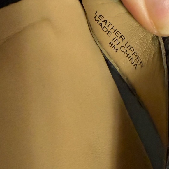 Talbots Black leather open toe D’orsay flats 8 Career Professional neutral - Picture 8 of 9